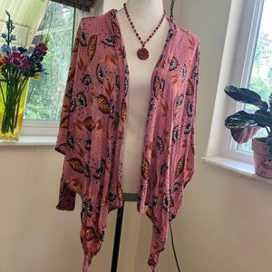 Patrons of Peace M front tie cardigan